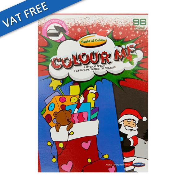 WORLD OF COLOUR A5 96pg SHOE BOX PERFORATED MY LITTLE COLOURING BOOK - CHRISTMAS