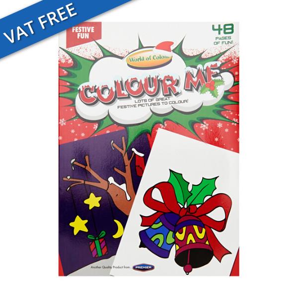 WORLD OF COLOUR A4 48pg PERFORATED COLOURING BOOK - FESTIVE FUN