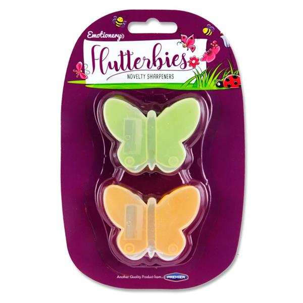 * EMOTIONERY CARD 2 SHARPENERS - FLUTTERBIES