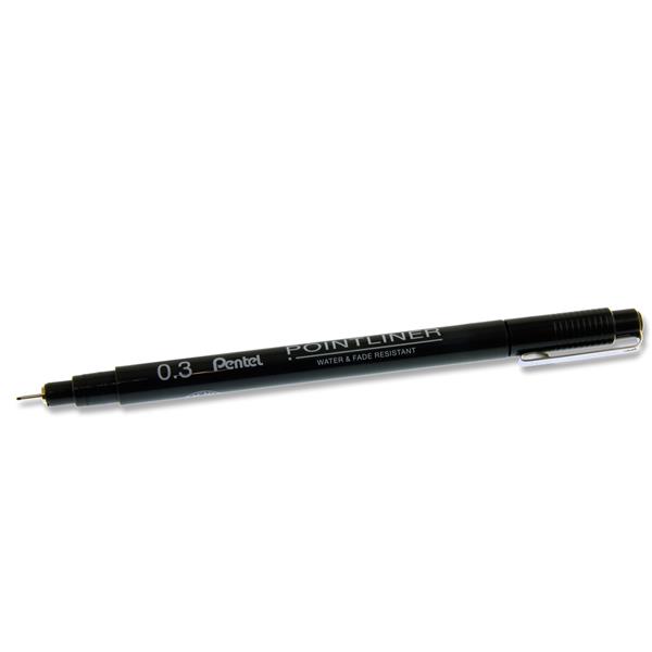 PENTEL ARTS S20P 0.3mm POINTLINER FINELINER PEN - BLACK