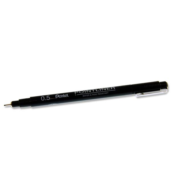 PENTEL ARTS S20P 0.5mm POINTLINER FINELINER PEN - BLACK