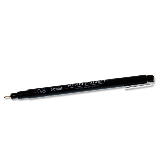 * PENTEL ARTS S20P 0.8mm POINTLINER FINELINER PEN - BLACK