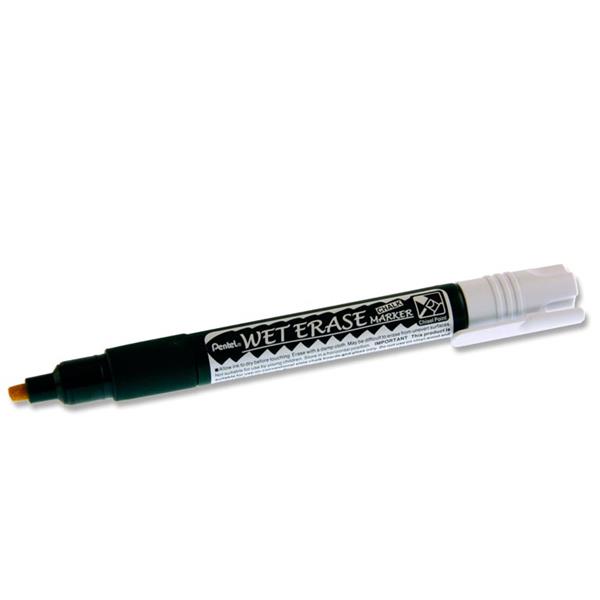 PENTEL WET ERASE CHALK MARKER CHISEL POINT - WHITE