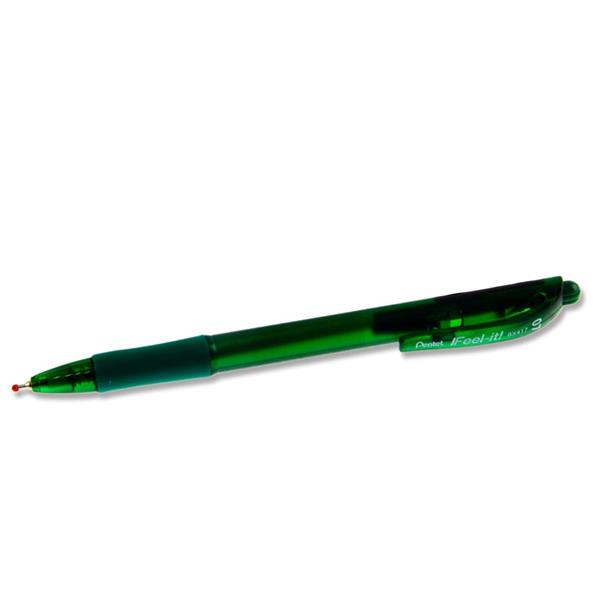 * PENTEL FEEL IT BX417 0.7mm RETRACTABLE BALLPOINT PEN - GREEN
