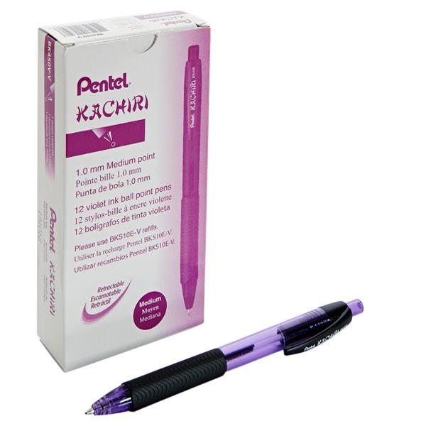 * PENTEL KACHIRI 1.0mm RETRACTABLE BALLPOINT PEN - VIOLET