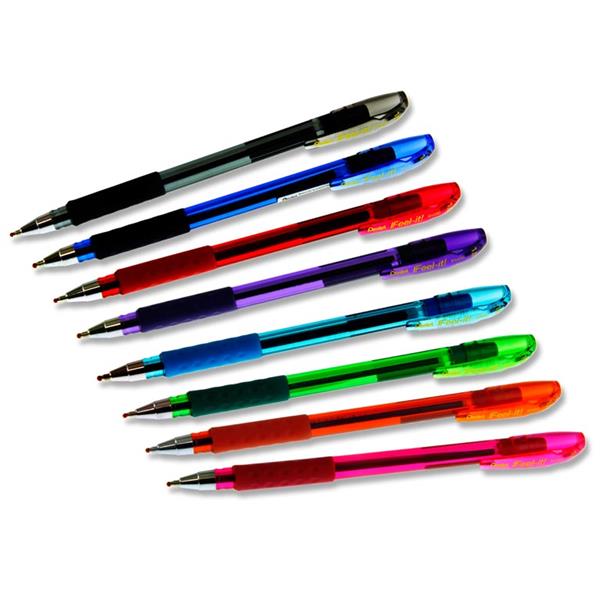 PENTEL PKT.10 FEEL-IT 1.0mm STICK BALLPOINT PENS