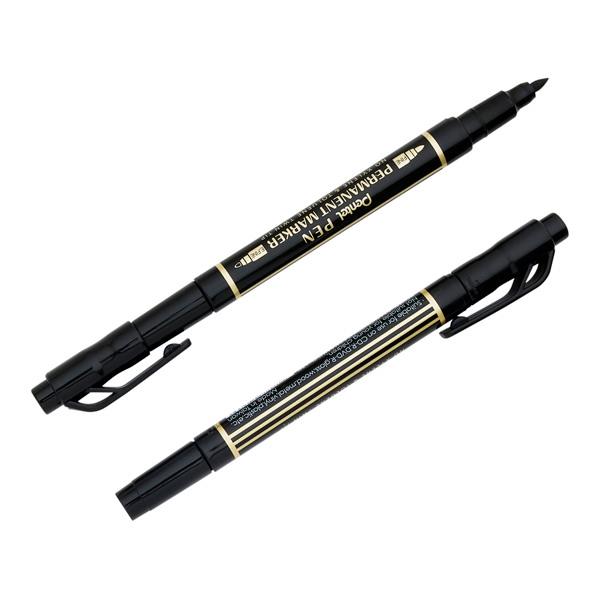 PENTEL CARD 2 TWIN TIPPED 0.6/3.5mm CD/DVD MARKER - BLACK