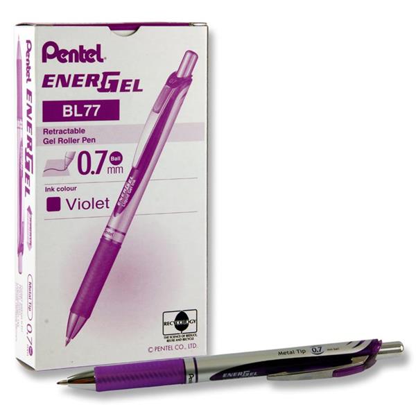 PENTEL ENERGEL BL77 0.7mm RETRACTABLE GEL PEN - VIOLET