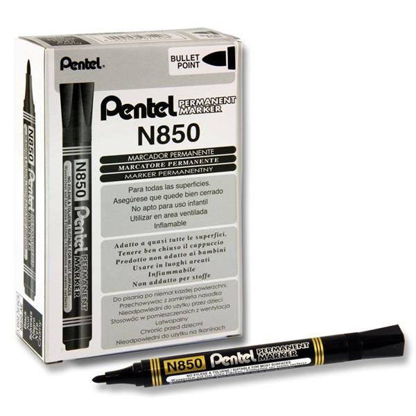 PENTEL N850 PERMANENT MARKER BULLET POINT - BLACK