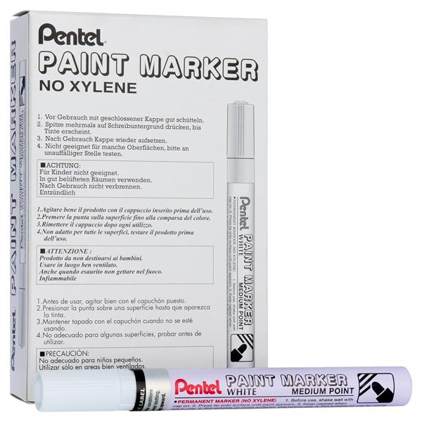PENTEL PAINT FINE BULLET POINT MARKER - WHITE