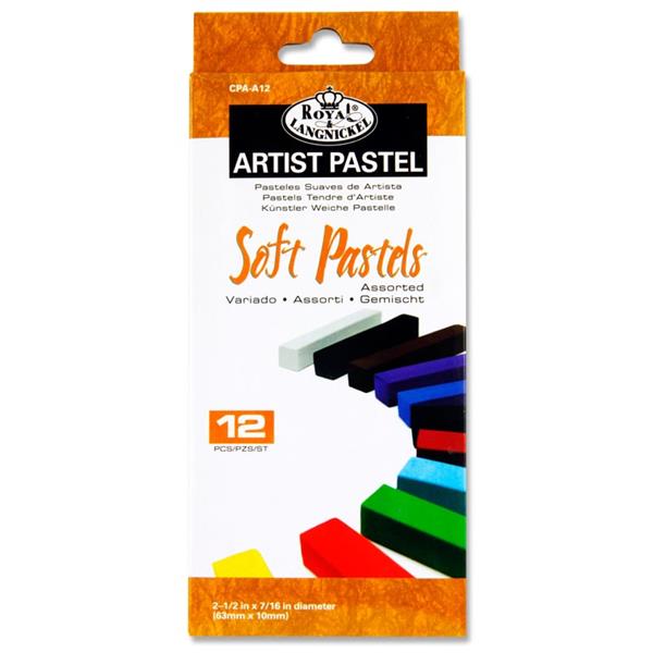 ARTIST PASTEL BOX 12 SOFT PASTELS - ASST COLOURS