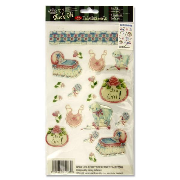 EPOXY STICK ON 3D EMBELLISHMENTS - BABY GIRL