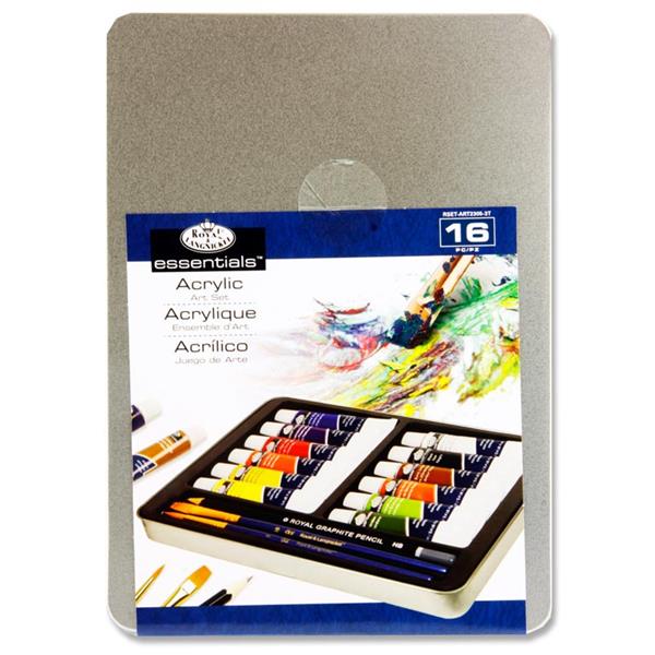 * ESSENTIALS 16pce DELUXE PAINTING SET - ACRYLIC