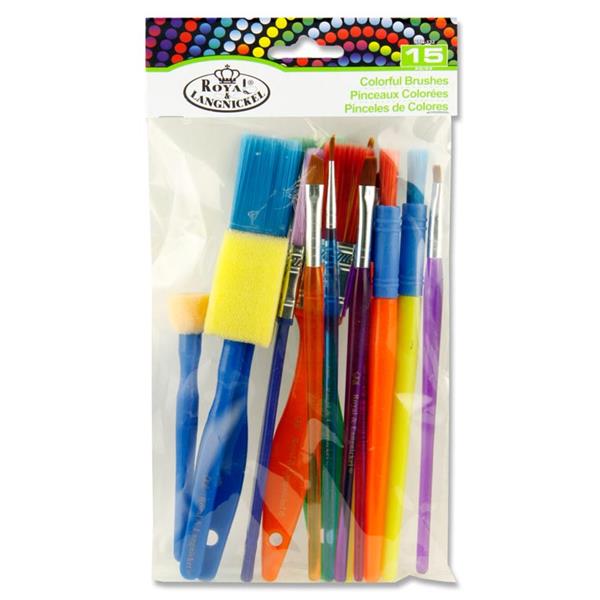 PKT.15 COLOURFUL BRUSHES SET