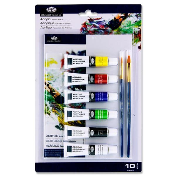 ESSENTIALS A5 10pce ARTIST PAINTING PACK - ACRYLIC