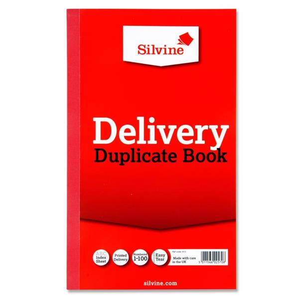 SILVINE 8x5 DELIVERY NOTE DUPLICATE BOOK