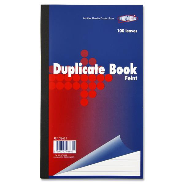 PREMIER FULL SIZE 8.5"x 5" FEINT DUPLICATE BOOK