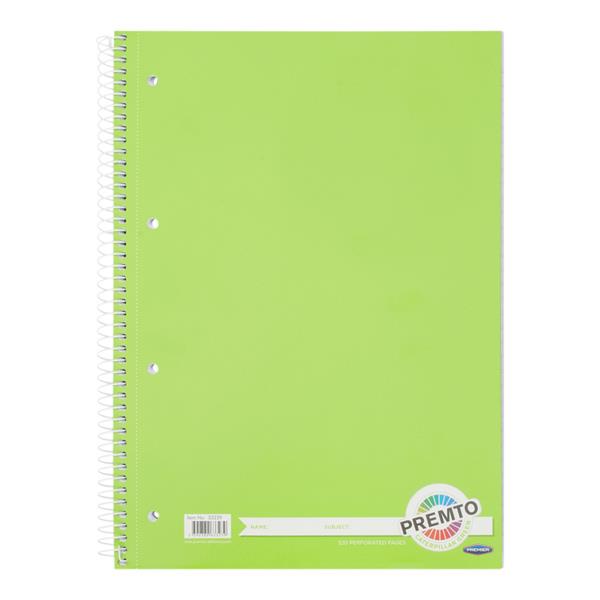 PREMTO A4 320pg SPIRAL NOTEBOOK - CATERPILLAR GREEN