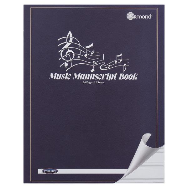 ORMOND 24pg 12 STAVE MUSIC MANUSCRIPT BOOK