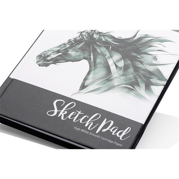 ICON A5 135gsm HARDCOVER SKETCH BOOK 64 SHEET - BLACK