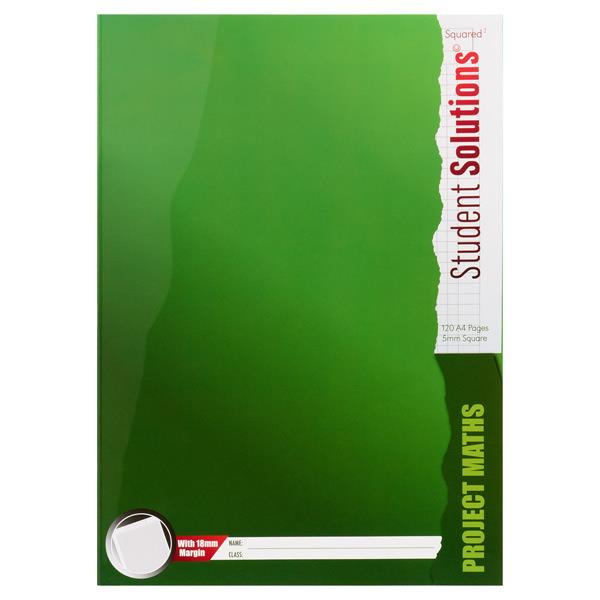 STUDENT SOLUTIONS A4 120pg 5mm SQ PROJECT MATHS SOFTBACK COPY