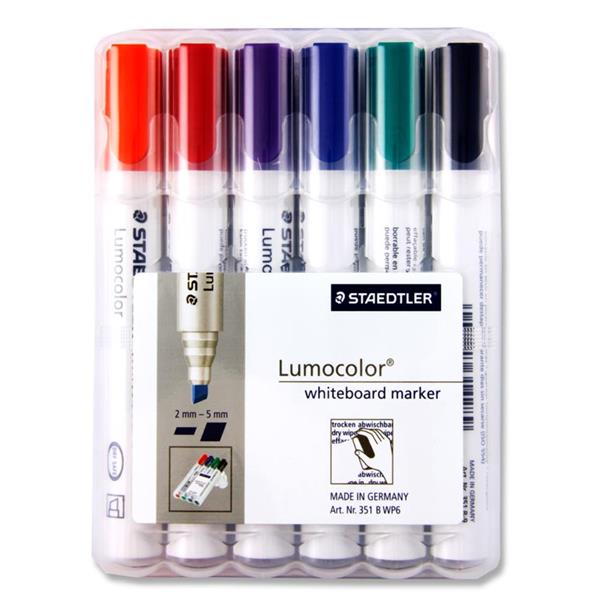 STAEDTLER LUMOCOLOR BOX 6 ASST. WHITEBOARD MARKERS