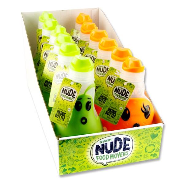SMASH 350ml NUDE FOOD CHARACTERS BOTTLE - ORANGE & PEAR CDU