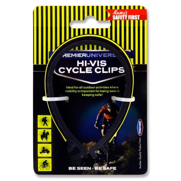 * PREMIER UNIVERSAL HI-VIZ REFLECTIVE BICYCLE CLIPS