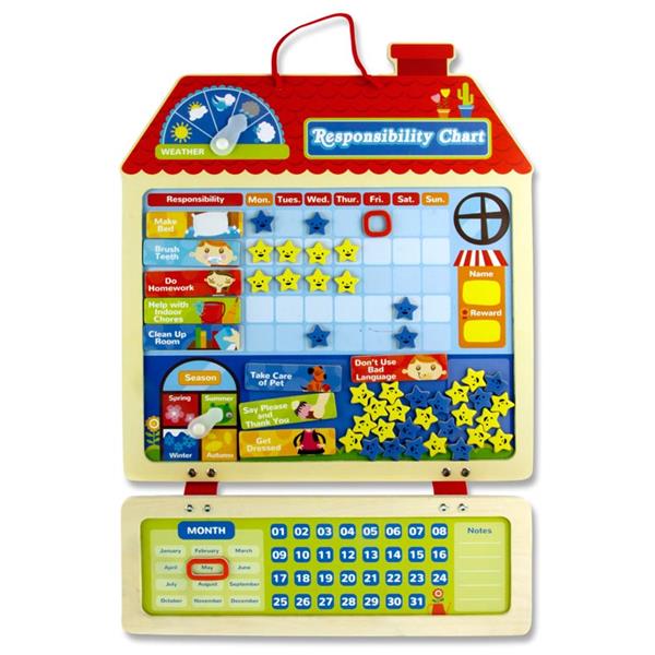 LITTLE HANDS WOODEN EDUCATION GAME - RESPONSIBILITY CHORE CHART