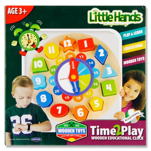 LITTLE HANDS WOODEN EDUCATIONAL CLOCK PUZZLE