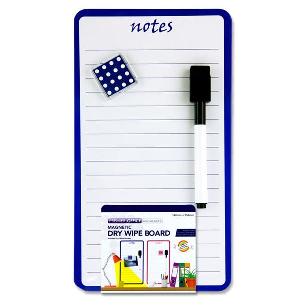 PREMIER OFFICE 140x254mm MAGNETIC DRY WIPE BOARD - NOTES 2 ASST.