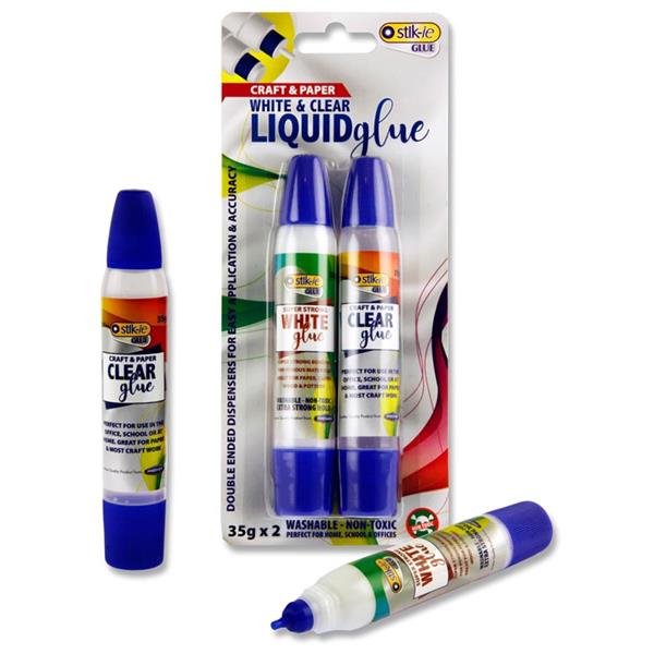 * STIK-IE CARD 2x35gr WHITE & LIQUID GLUE