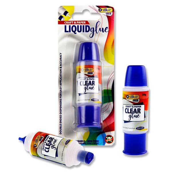 * STIK-IE 30g CRAFT & PAPER LIQUID GLUE TWIN TIP