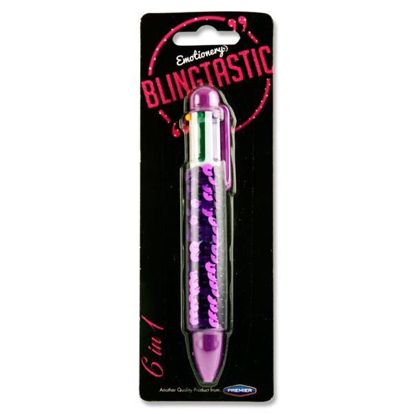 EMOTIONERY BLINGTASTIC 6-in-1 SEQUINS BALLPOINT PEN