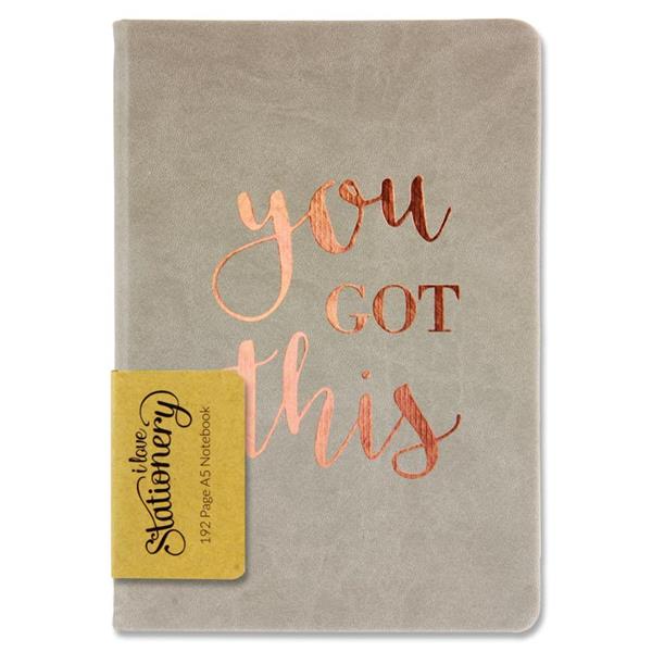 I LOVE STATIONERY A5 192pg JOURNAL - QUOTES ROSE GOLD 3 ASST.