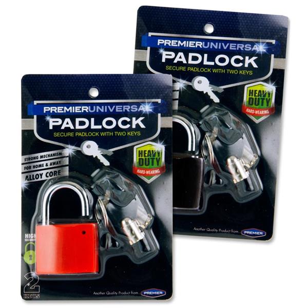 PREMIER UNIVERSAL HEAVY DUTY ALLOY CORE PADLOCK 2 ASST.