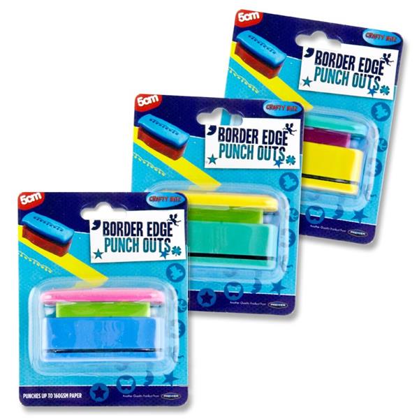 * CRAFTY BITZ 5cm BORDER EDGE PUNCH OUT 3 ASST.