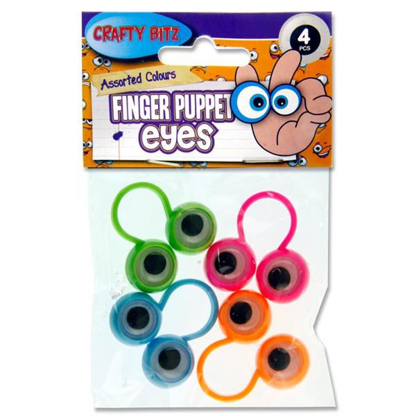* CRAFTY BITZ SET 4 FINGER PUPPET EYES