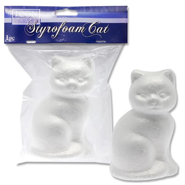 * ICON CRAFT 14CM STYROFOAM CAT