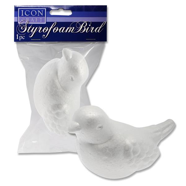 * ICON CRAFT 14CM STYROFOAM BIRD