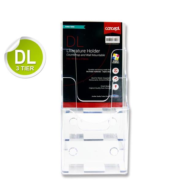 CONCEPT DL LITERATURE HOLDER - THREE TIER