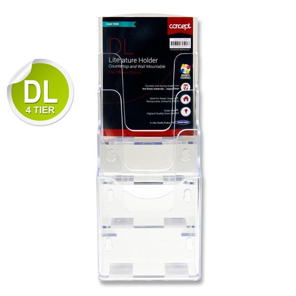 CONCEPT DL LITERATURE HOLDER - FOUR TIER