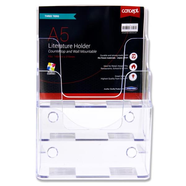 CONCEPT A5 LITERATURE HOLDER - THREE TIER