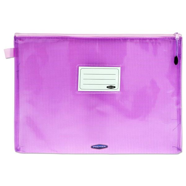 PREMTO PASTEL A4+ EXTRA DURABLE EXPANDING MESH WALLET - WILD ORCHID