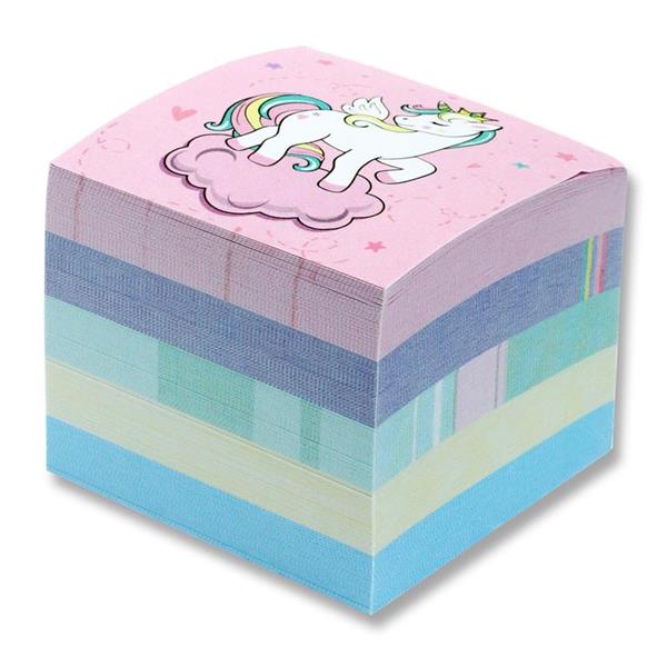 EMOTIONERY 55x55mm NOTEPAPER BLOCK 400 SHEETS - UNICORN