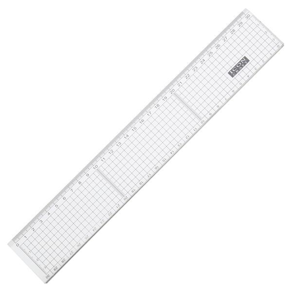 ICON CRAFT 30cm CRAFT RULER WITH STEEL EDGE