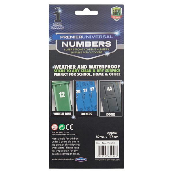 PREMIER UNIVERSAL 82x175mm ADHESIVE NUMBER - 0