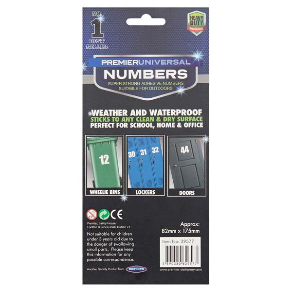 PREMIER UNIVERSAL 82x175mm ADHESIVE NUMBER - 1