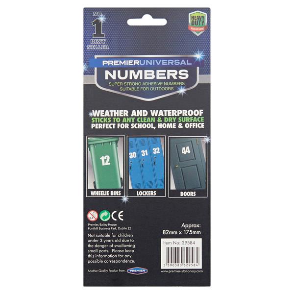 PREMIER UNIVERSAL 82x175mm ADHESIVE NUMBER - 2
