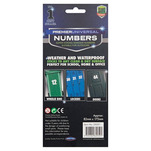 PREMIER UNIVERSAL 82x175mm ADHESIVE NUMBER - 3